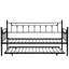 Lit de jour moderne avec couchette - agencement de couleur noire, structure en métal pour la durabilité, meuble peu encombrant, endroit de sommeil calme et stable, instructions d'assemblage faciles, pas de sommier tapissier nécessaire, 250/350