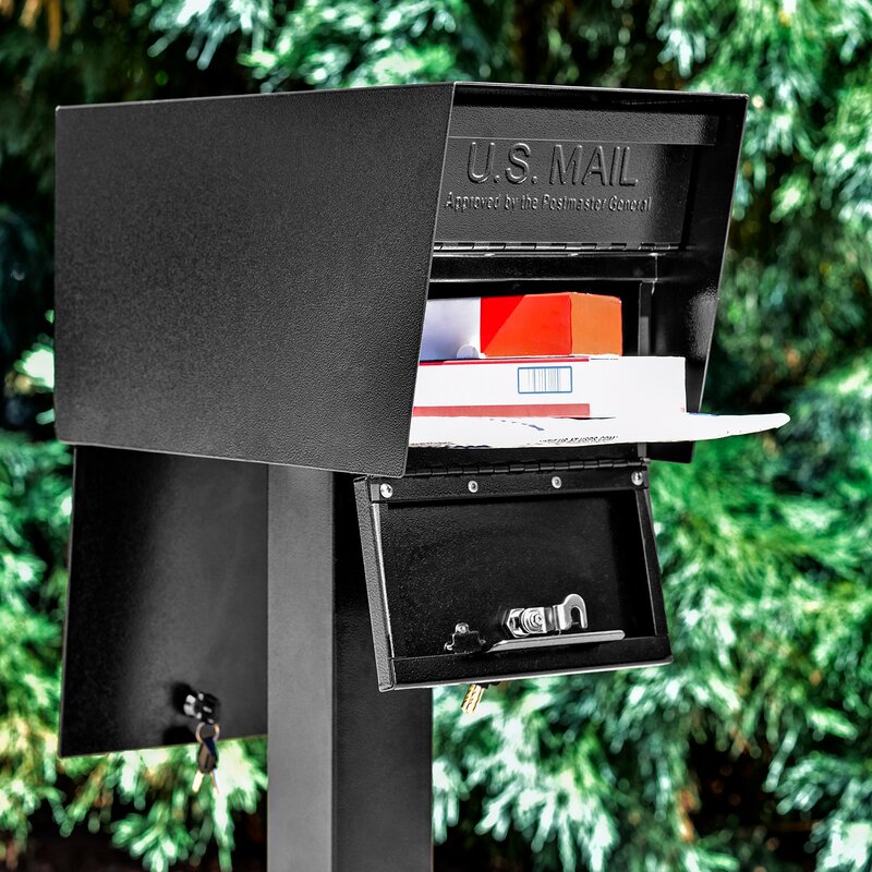 Mail Boss Steel Post Mounted Mailbox & Reviews | Wayfair