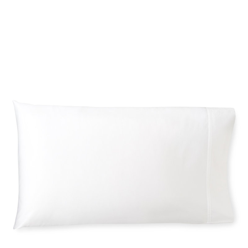 Ensemble de 2 taies d'oreiller en satin Spencer, Blanc, Standard / simple