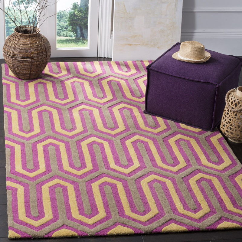 Altair Geometric Wool Hand Woven Area Rug, Rectangle 152 x 244 cm
