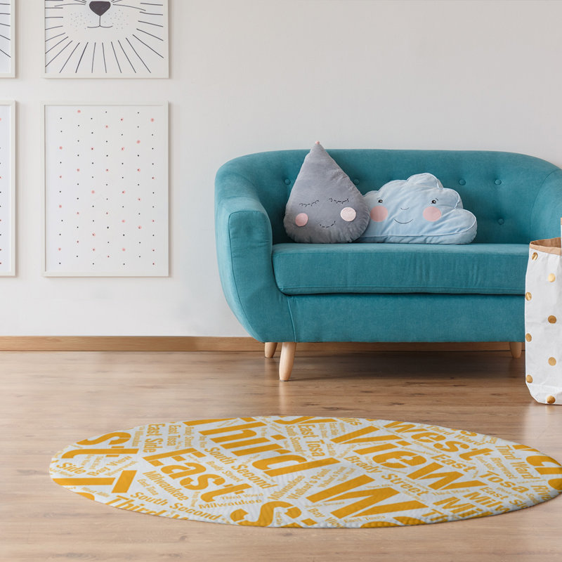 Chenille Indoor Rug, Round 5'