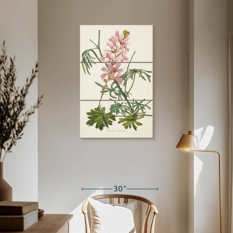 Harnek antique botanique I crème, H 57 po x l 36 po