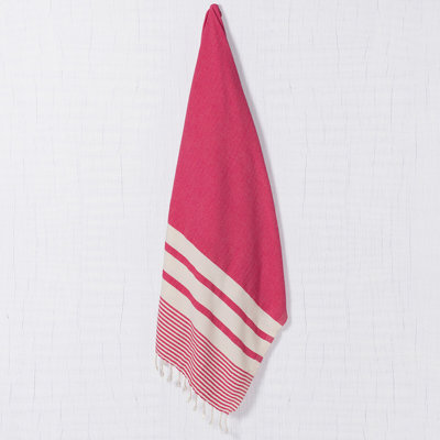 Serviette turque en coton multicolore de qualité supérieure pour le bain et la plage