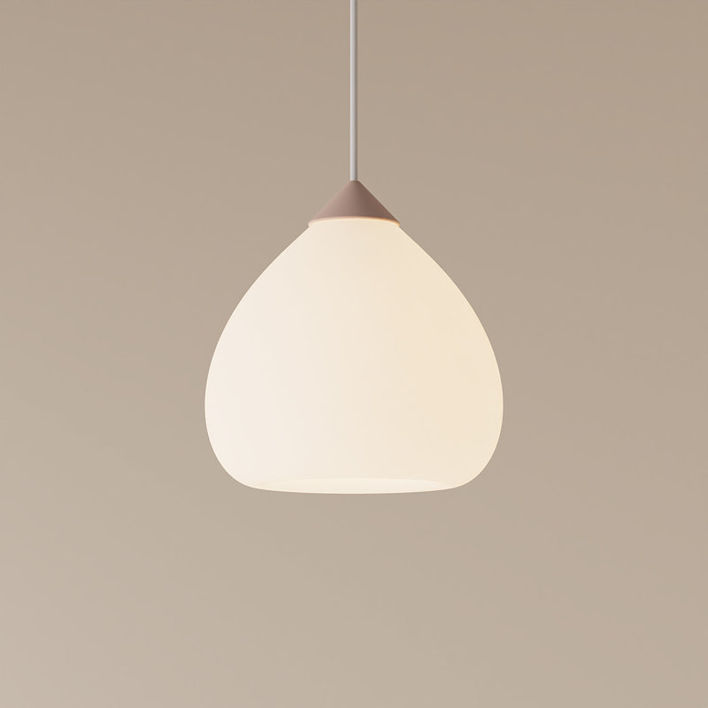 Gulp Pendant Light, 14.6" H x 9.45" W x 9.84" D, White, Cobalt