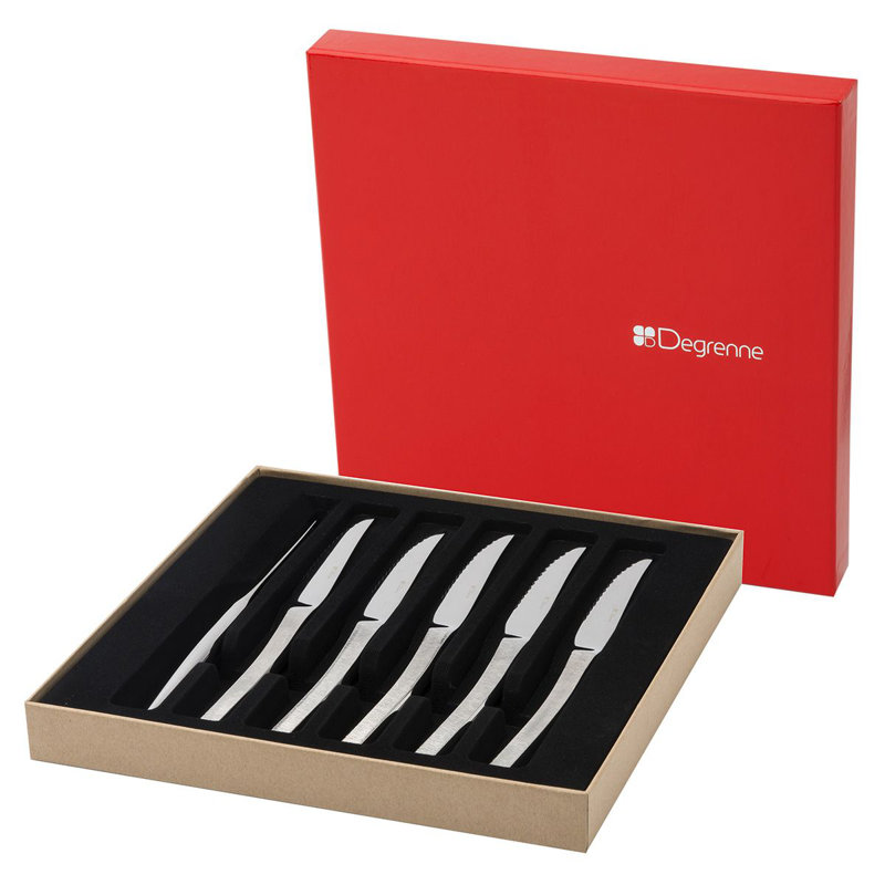 DEGRENNE Paris Astree Cisele Stainless Steel (18/10) Flatware Set - Service for 6