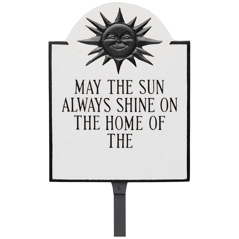 Plaque de jardin Home of Sunshine, Oui