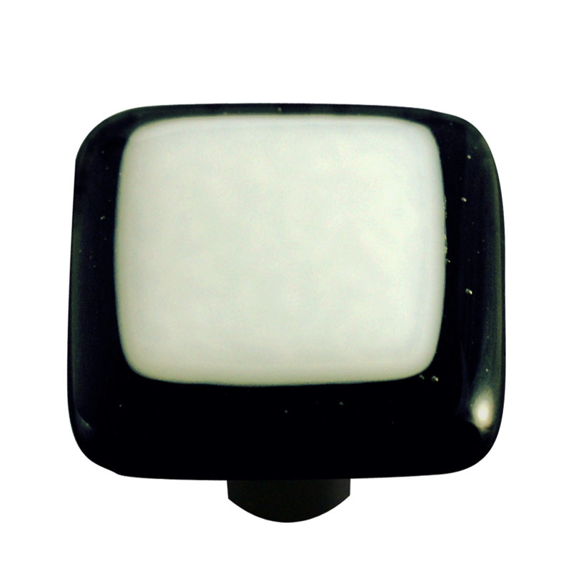 Borders 1.5" Length Square Knob, Black