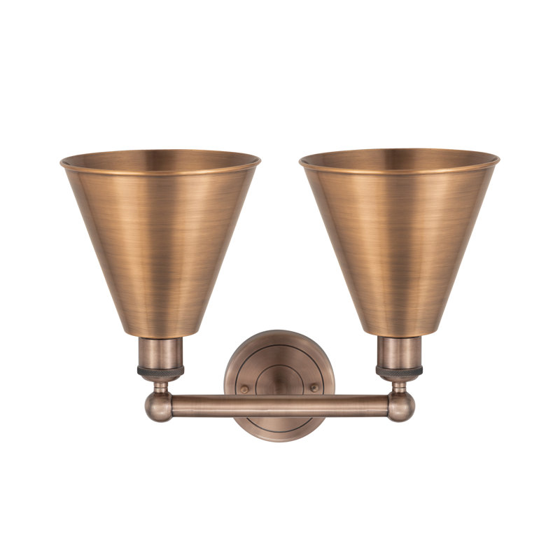Éclairage de salle de bain à intensité variable à 2 lumières Dorantes, Cuivre antique