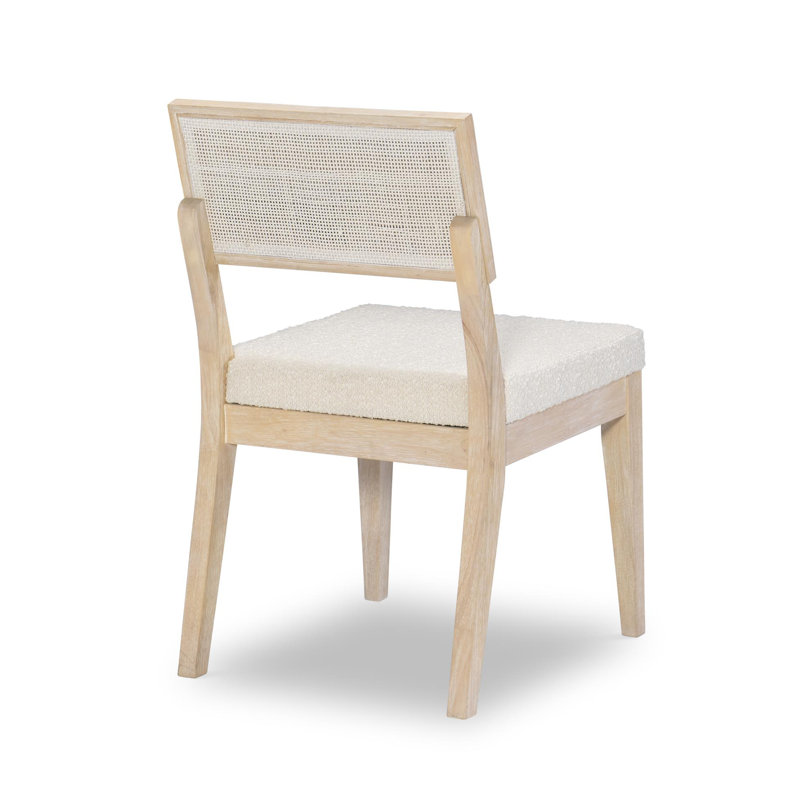 Biscayne Low Back Side Chair in Brown/White