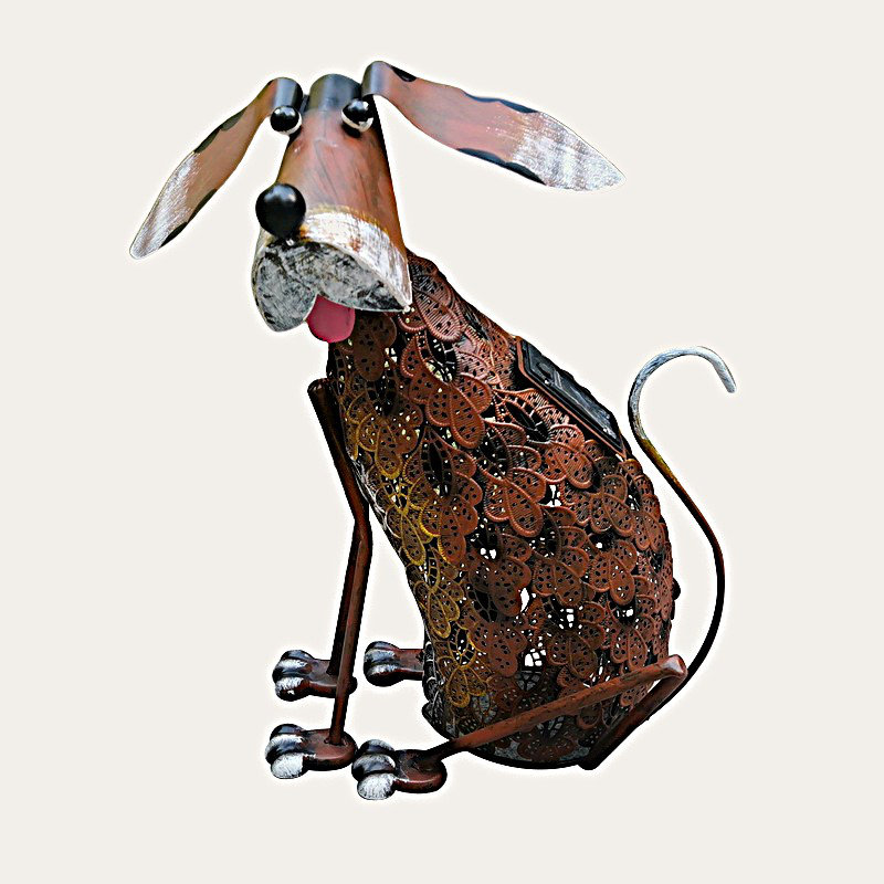 Chien brun 15 po avec lumière