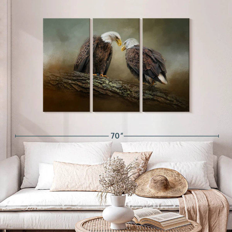 Brampt Quiet Conversation Bald Eagles, 32" H x 50" W