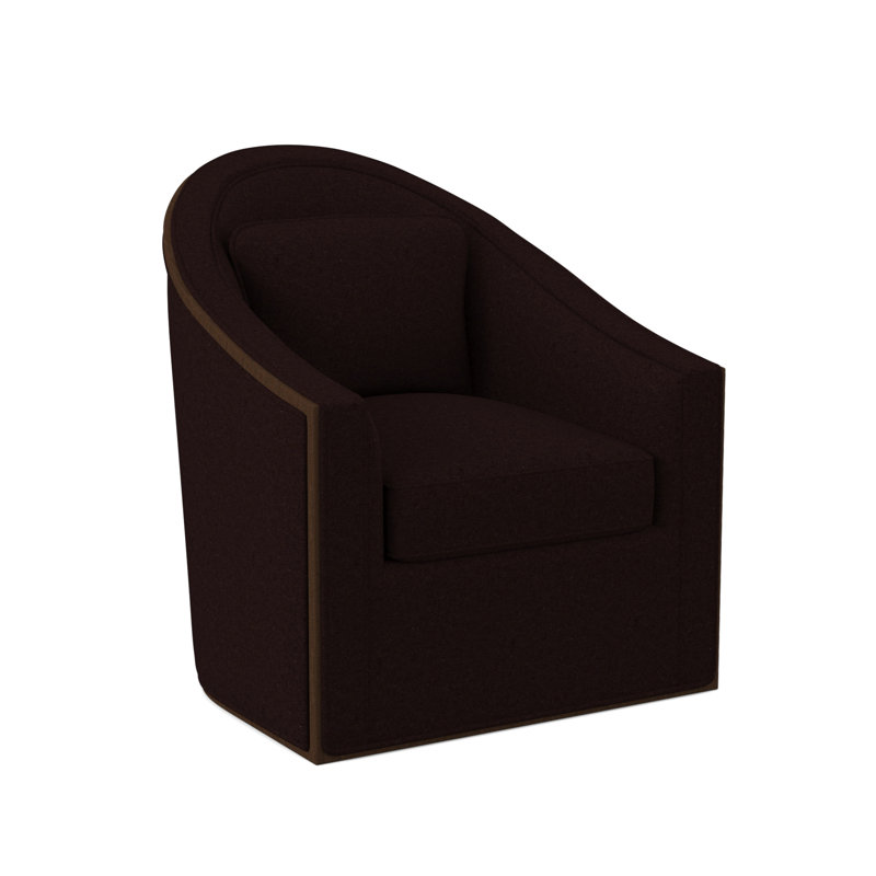 Fauteuil pivotant Academy, Noyer américain, Mélange de polyester acajou Margaret