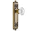 Grandeur Windsor Plate Double Dummy with Fontainebleau Crystal Door Knob-1374811481