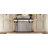 47" Half-Moon Mirrored Console Table With Fluted Glass & Crystal Knob Drawer -  Entryway Vanity Desk For Bedroom/Dressing Room-874383417