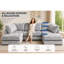 7 Seater Velvet Sectional-134917683