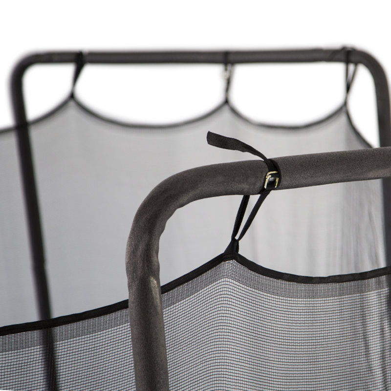 Trampoline d'extérieur carré 15 pi avec enclos Skywalker Trampolines - bleu