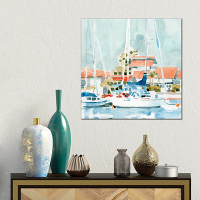 Beach Town Summer I- Gallery-Wrapped Canvas Giclée