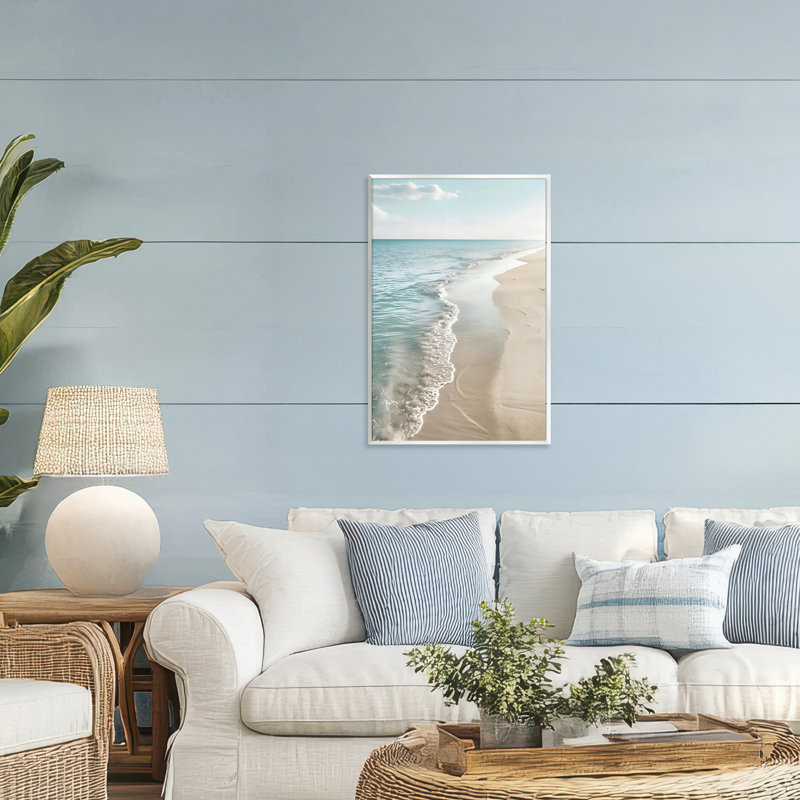 Plaque murale Vast Shoreline Into Distance, design par Creative Studio, H 19 po x l 13 po