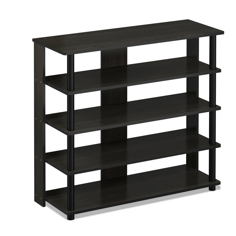 5-Tier Storage 12 Pair Shoe Rack, Espresso Wood