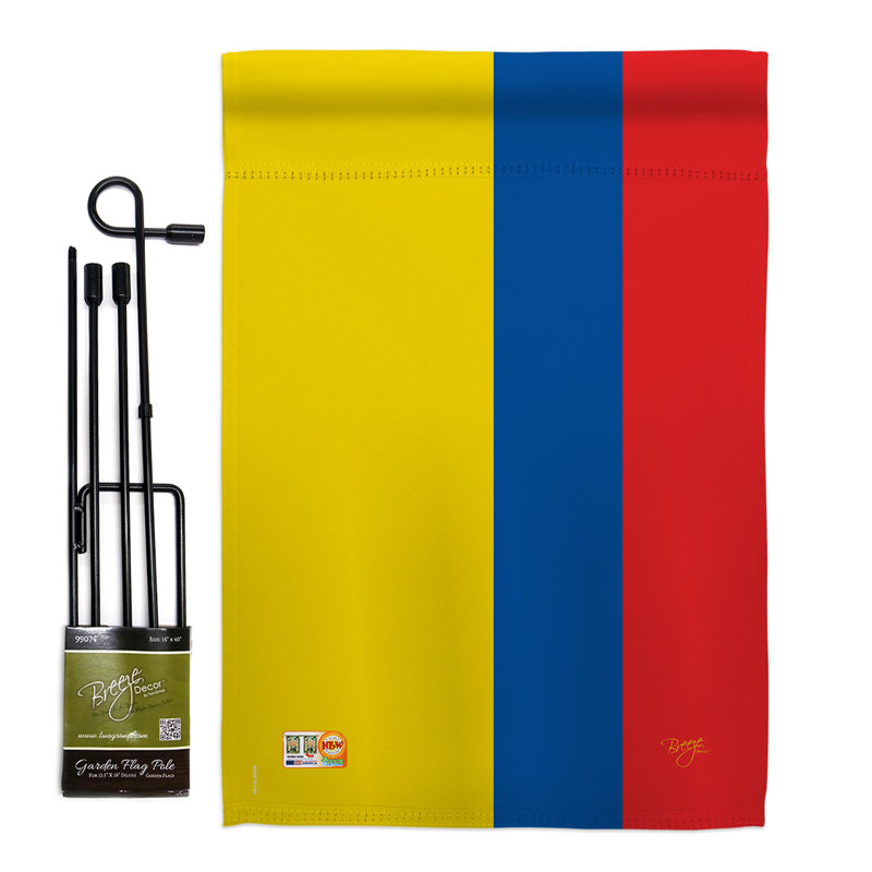 Ensemble drapeau 2 côtés 1 pi 7 po x 1 pi 1 po équateur