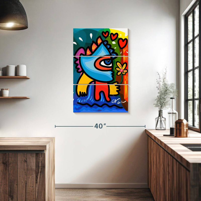 Kelan Flower Graffiti Man, 38" H x 24" W