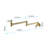 Wall Mounted Pot Filler Faucet - Gold Brass, Swivel Arm For Seamless Filling Action, Double Handles Controlled Water Discharge Volume Management, Corrosion And Fingerprint- Surface Quality Signal,-12583199