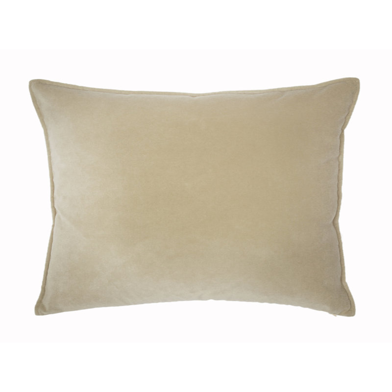Franklin Washable Velvet Square Pillow Cover & Insert , Gobi, 16"H x 30"W