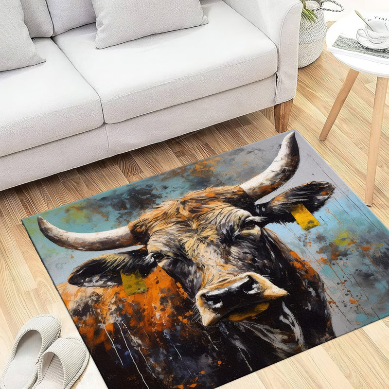 Chic Floral Printed Rug with Soft Pile Ideal for Any Room in the House Featuring an Intricate Design that Enhances Decor