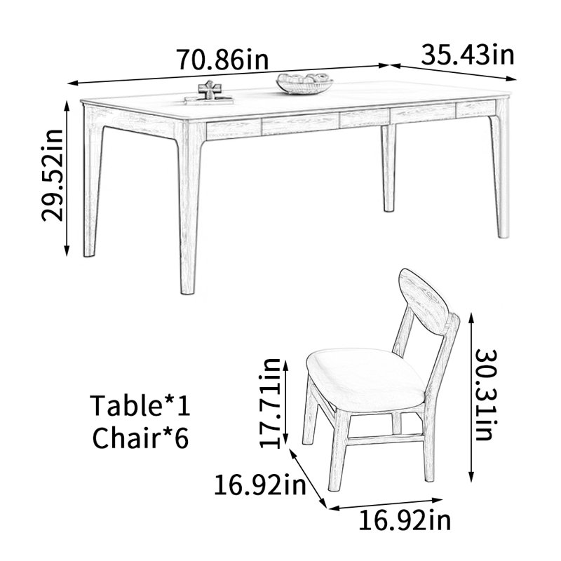Table de salle à manger White Rock, 7