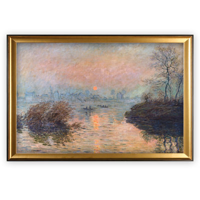 " Rectangle Sunset On The Seine " by Claude Monet
