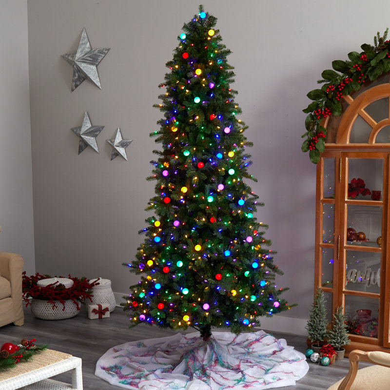 Lighted Artificial Fir Christmas Tree, 8.5' H
