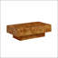 Table basse en placage de bois de 43,31 pouces, design Mid-Century moderne pour le salon et le bureau, base piédestal robuste en bois aggloméré