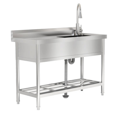 Heavy Duty Freestanding Stainless Steel Utility basin