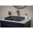 Eden Bath 16'' Charcoal Gray Stone Rectangular Bathroom Sink