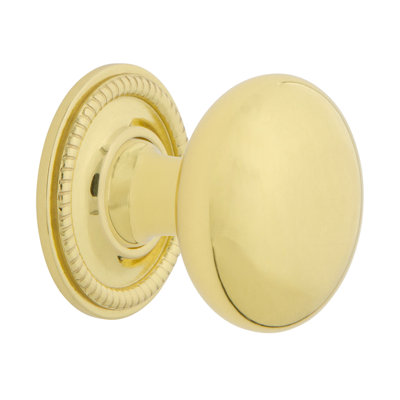 Nostalgic Warehouse New York Brass 1 3/8" Cabinet Knob with Rope Rose