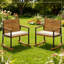 Ensemble de 2 chaises berçantes avec coussin d'accoudoirs, blanc crème Lawn