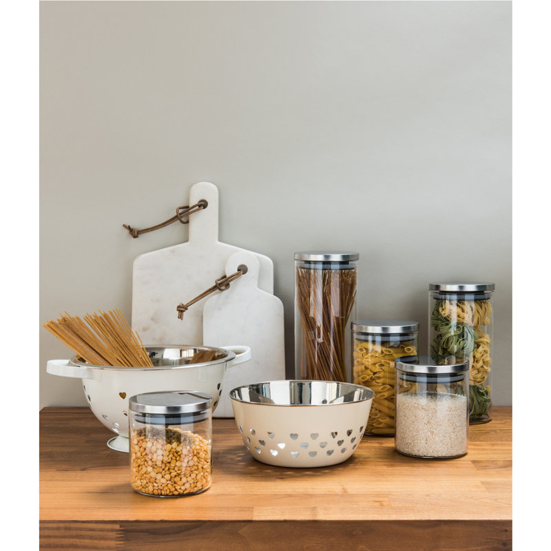 Symple Stuff Josephus Stainless Steel Serving Bowl, Ivory