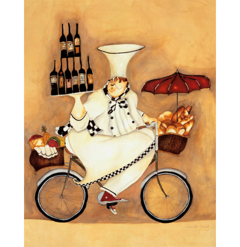 Wine Peddler, 46" H x 36" W