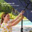 Parasol de marché carré lumineux 6,5 x 6,5 pi Salmas-1439734546