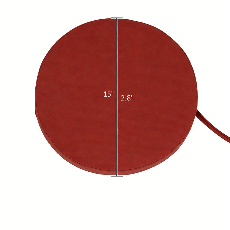 4 Pcs Round Outdoor Seat Cushions – 15"×2.8" Patio Chair Cushions, Non-slip Ties Fits 15"-15.7" Seats For Garden/patio/dining Room
