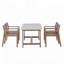 Ensemble de salle à manger 5 pièces en bois d'acacia avec table rectangulaire et trou pour parasol, parfait pour le patio et l'intérieur