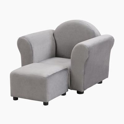 Recliner Chair, Kids Upholstered Couch with ottoman