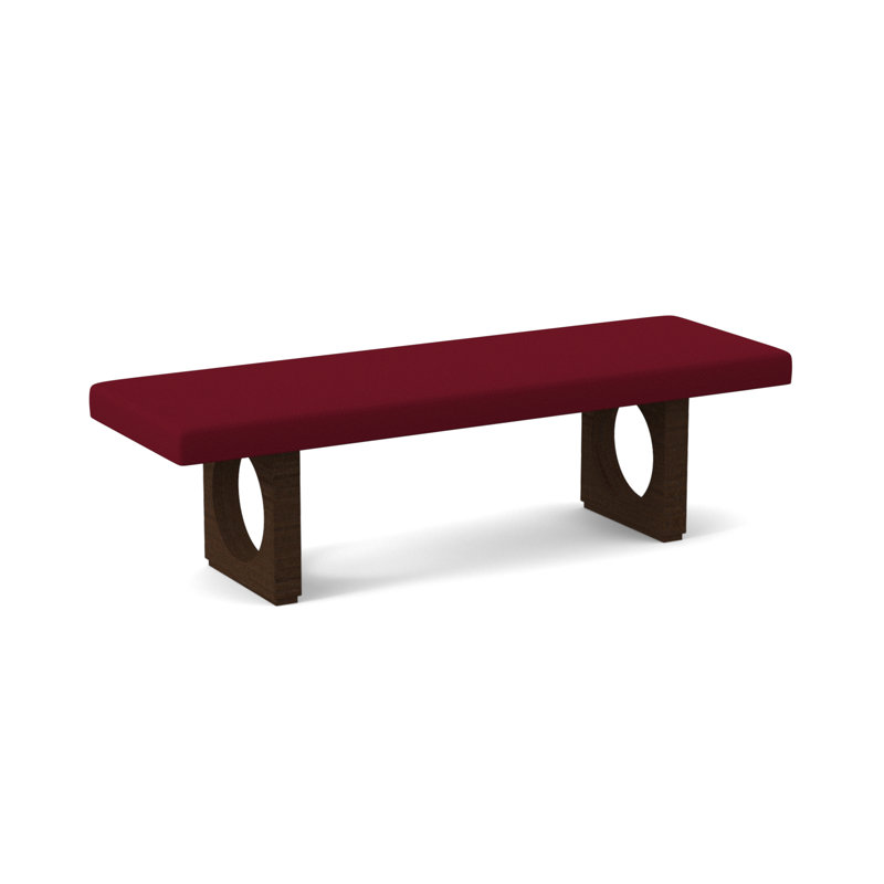Void Upholstered Bench, Margaret Lipstick, American Walnut