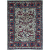Hand-Knotted High-Quality Blue and Brown Area Rug