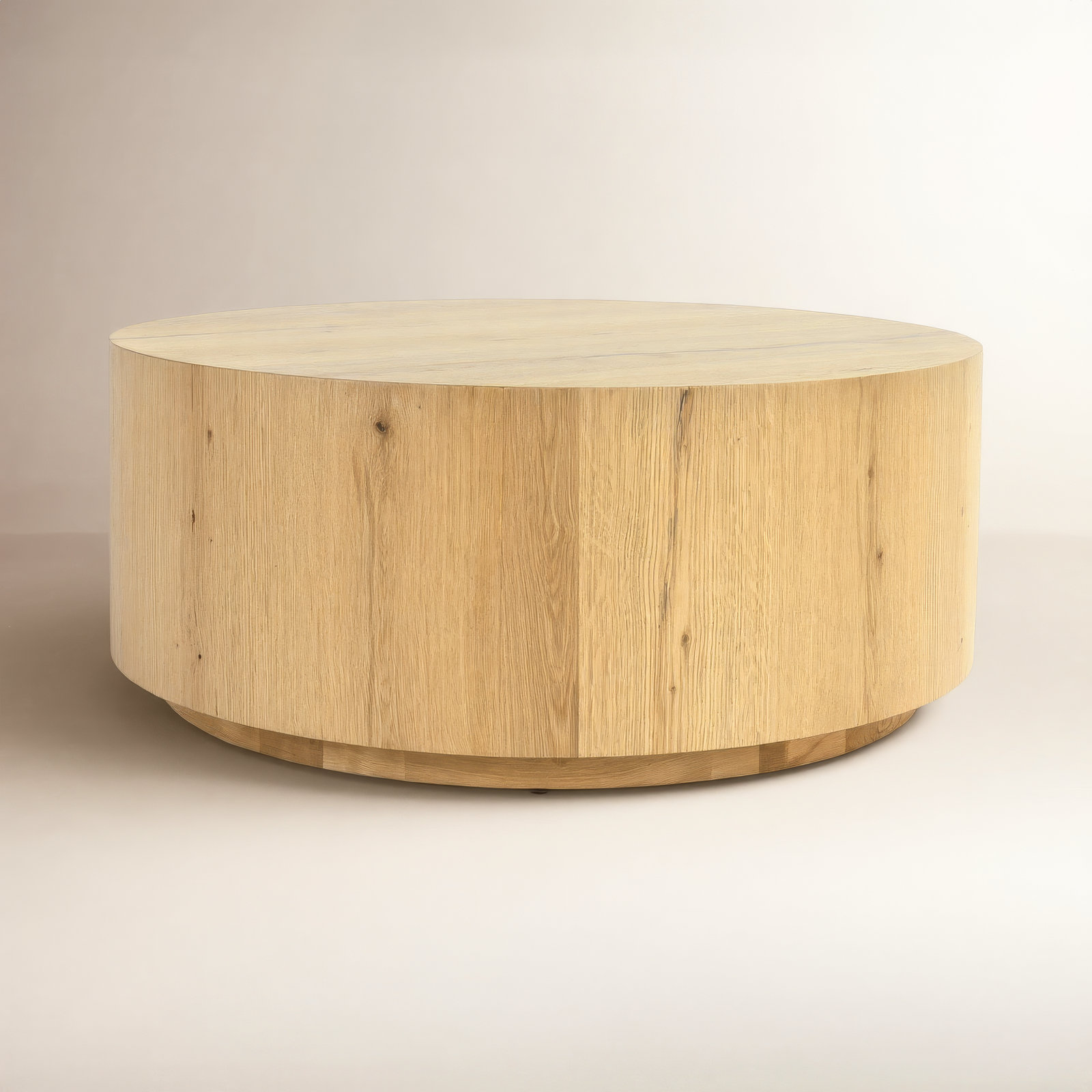 Taryn 42" Drum Coffee Table, Natural