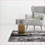 Table basse moderne en nacre avec accents en laiton, base robuste en acier inoxydable pour le salon