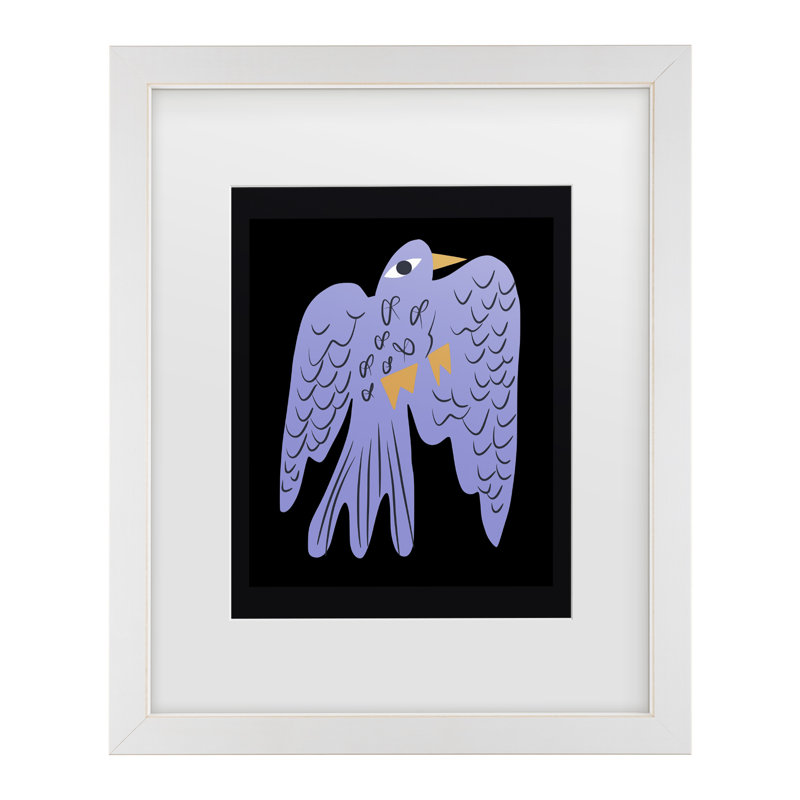 Œuvre encadrée «bolologic Little Dean Blue Bird», H 13 po x l 16 po, Cadre noir