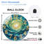 Horloge murale avec horloge murale avec texture ondulée bleue - 12 po