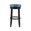 Tabouret rembourré pivotant avec structure en bois massif Baylis-44944666-19293860