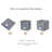 Collapsible Felt Cube Storage Bin with Label Holder and Metal Handles-94532460-94532463